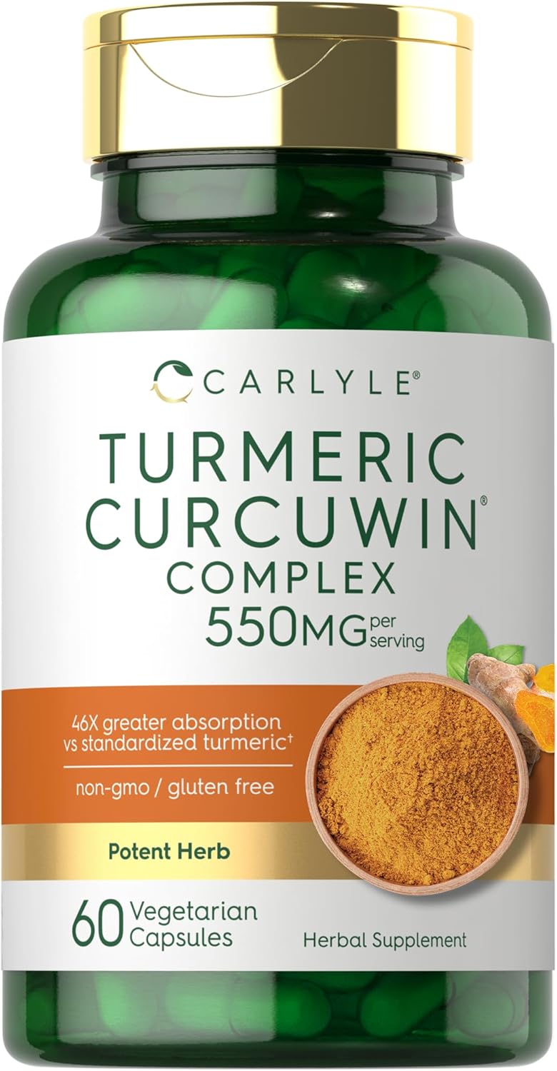 Carlyle Turmeric Curcuwin Complex bottle, our pick for best value Curcuwin supplement.