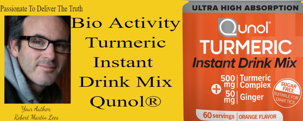 Author Intro and initial qunol turmeric drink mix product show case