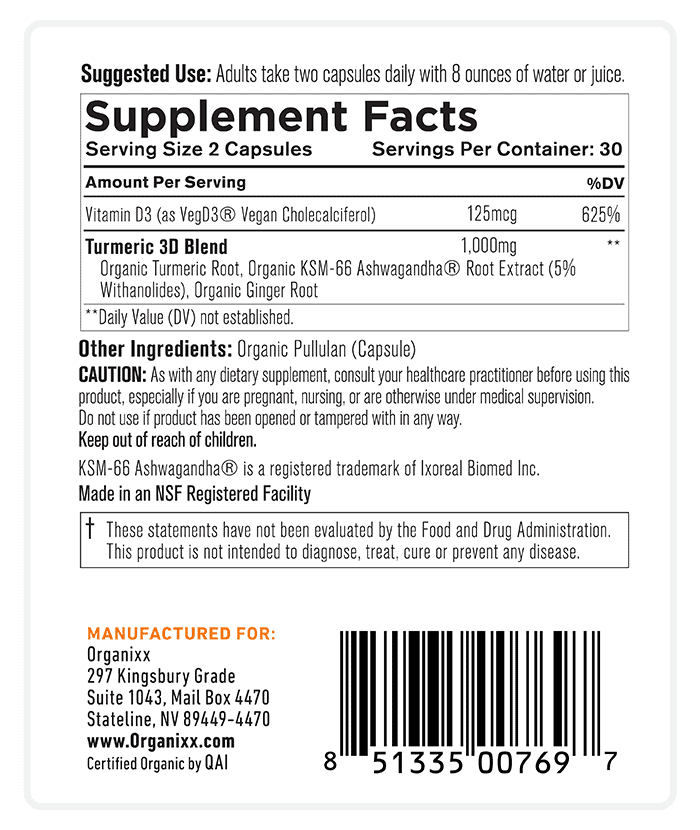 Robert examines and references the ingredient label for turmeric 3D