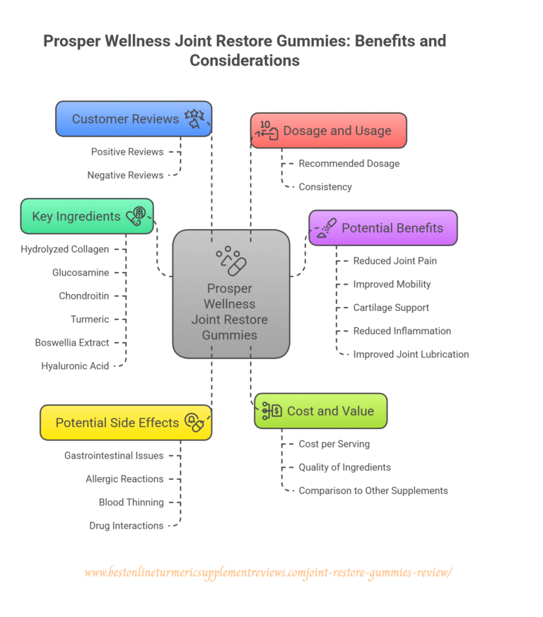 infrograph covering the pros and cons foe prosper wellness joint restore gimmies.