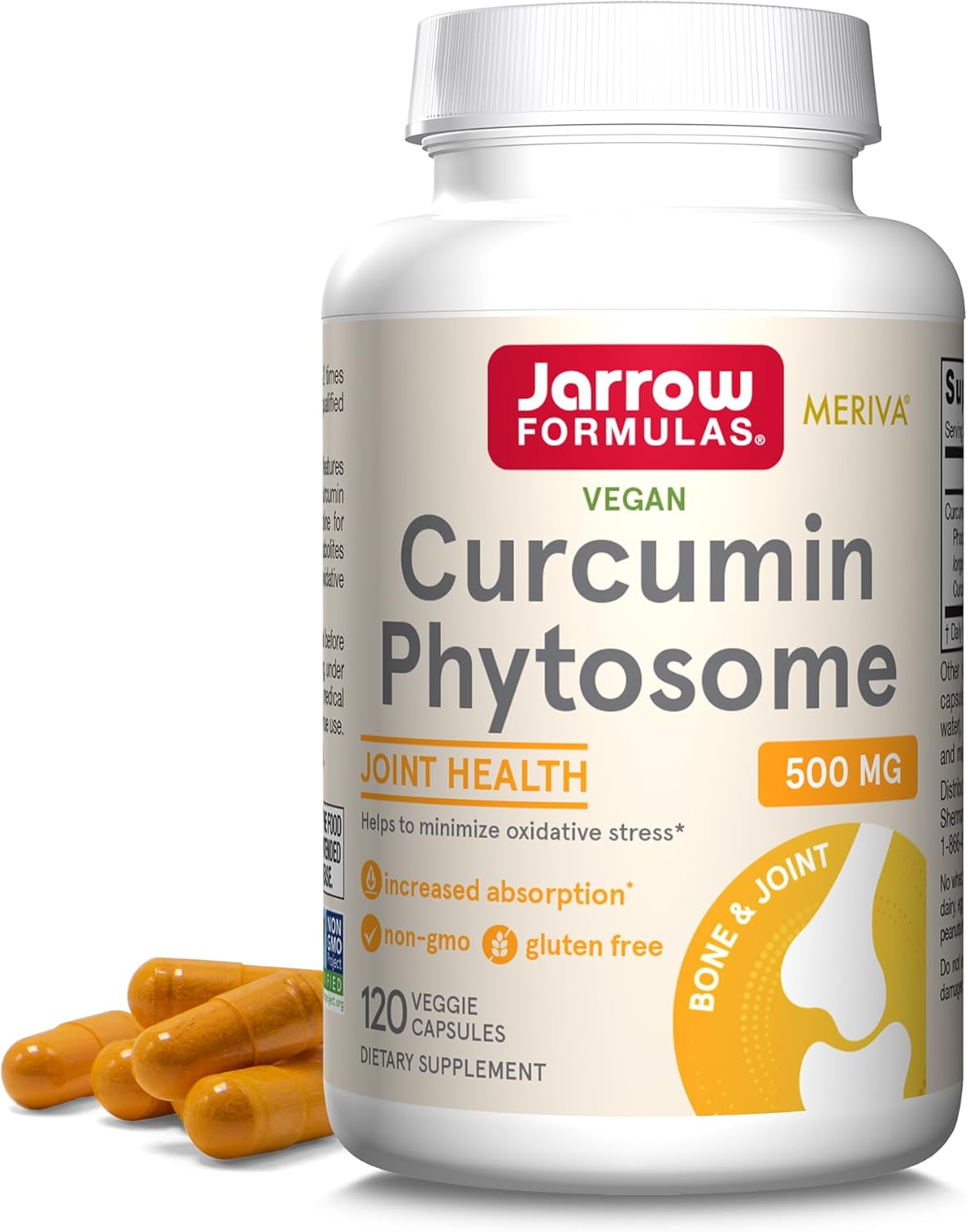 Jarrow Formulas Curcumin Phytosome Meriva 500mg veggie capsules