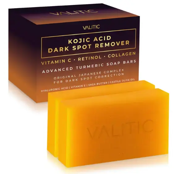 VALITIC Kojic Acid Dark Spot Remover Soap Bars with Turmeric
