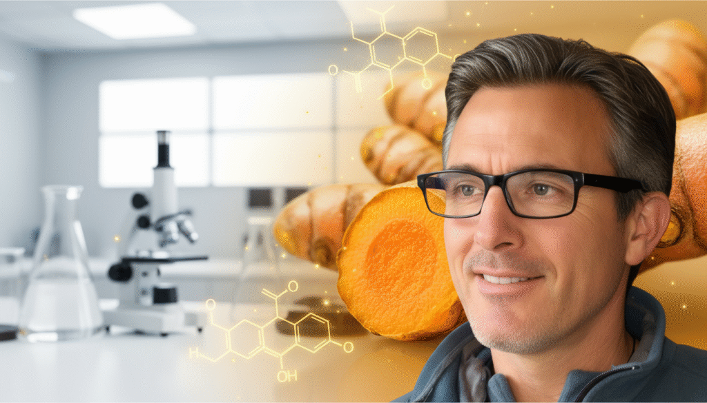 image of the author Robert Lees and how he deciphers science and the credability of turmeric compounds and authentic extractions