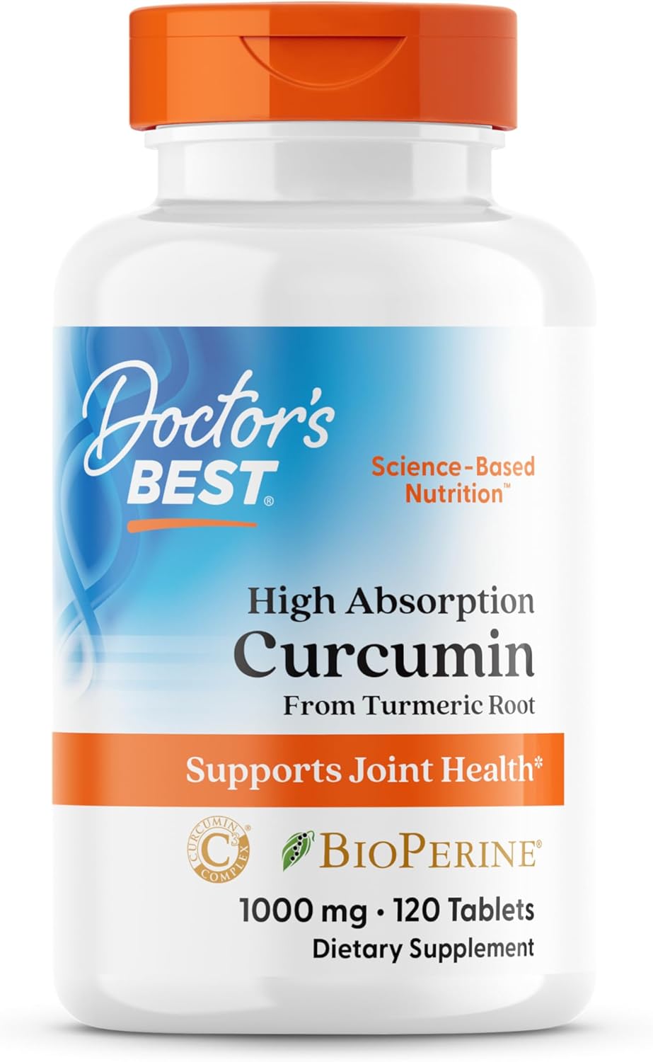 Doctor's Best High Absorption Curcumin C3 Complex supplement bottle