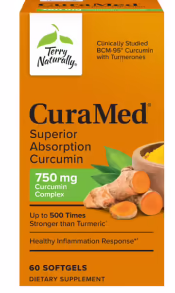 Terry Naturally CuraMed 750mg BCM-95 Curcumin Softgels